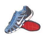 Обувь фехтовальная NIKE Air Zoom Fencer OBSIDIANWHITE-LT PHOTO BLUE 414